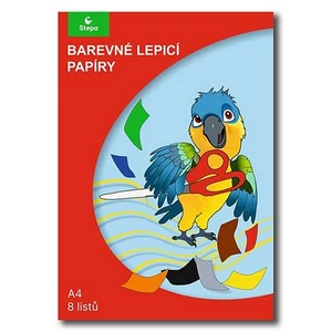 Színes papír A4 öntapadó 8 lap STEPA vegyes színek
