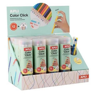 Színes töltőceruza készlet ceruzatartóban  APLI "Color Click" 12 szín