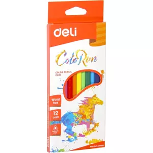 Színesceruza 12-es Deli C001 háromszögletű 12db-os ceruza készlet Color Emotion