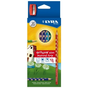 Színes ceruza 12 Lyra Groove Slim+hegyező 2821120