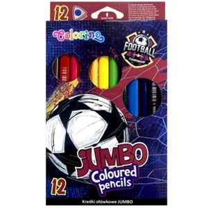 Színes ceruza Jumbo focis Futball 12szín Colorino