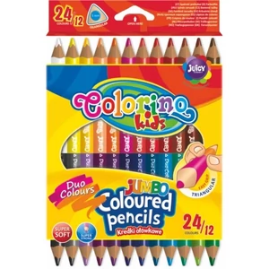 Színes ceruza Colorino K JUMBO trio kétvégű 12/24 készlet 