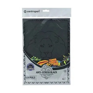 Színezőlapok Antistress fekete Animals 