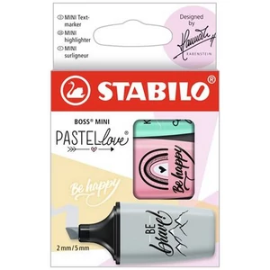 Szövegkiemelő 3 Stabilo Boss Mini Pastellove TST070349