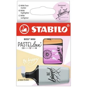 Szövegkiemelő 3 Stabilo Boss Mini Pastellove TST070359