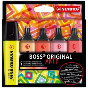 Szövegkiemelő 5 Stabilo 2-5mm, BOSS original Arty, meleg szín TST70502120