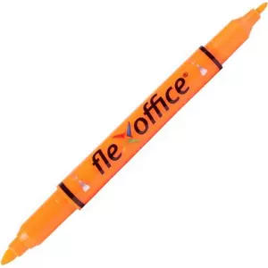 Szövegkiemelő Flexoffice HL01' 1,0/4, 0 mm kétvégű narancssárga Írószerek FLEXOFFICE FO-HL01O