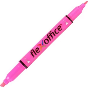 Szövegkiemelő Flexoffice HL01' 1,0/4, 0mm kétvégű rózsaszín Írószerek FLEXOFFICE FO-HL01R