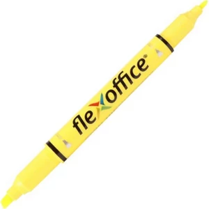 Szövegkiemelő Flexoffice HL01' 1,0/4, 0mm kétvégű sárga Írószerek FLEXOFFICE FO-HL01Y