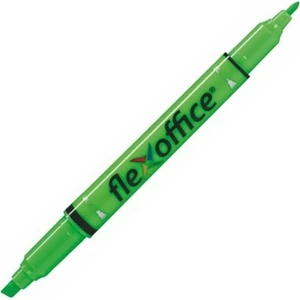 Szövegkiemelő Flexoffice HL01' 1,0/4, 0mm kétvégű zöld Írószerek FLEXOFFICE FO-HL01GR