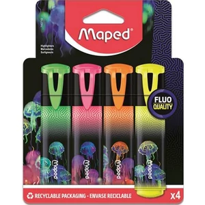 Szövegkiemelő készlet Maped 1-5mm, Deepsea Paradise Fluo Peps 4 különböző szín