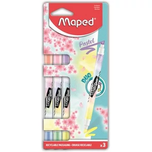 Szövegkiemelő készlet Maped 1-5mm, kétvégű, Fluo Peps Duo 6 különböző pasztell szín