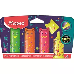 Szövegkiemelő készlet Maped 1-5 mm, Pixel Party Mini 4 különböző szín