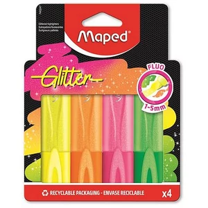 Szövegkiemelő készlet Maped Glitter Fluo Peps fluoreszkáló színek 1-5 mm   vegyes