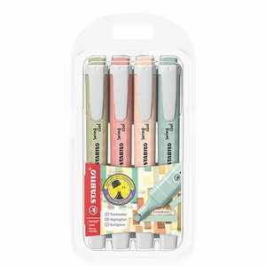 Szövegkiemelő készlet Stabilo 1-4 mm, Swing cool NatureCOLORS 4 különböző szín