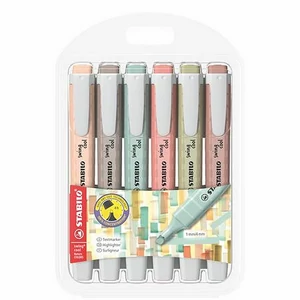 Szövegkiemelő készlet Stabilo 1-4 mm, Swing cool NatureCOLORS 6 különböző szín