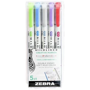 Szövegkiemelő készlet Zebra 1,4/4,0 mm, kétvégű Mildliner Cool