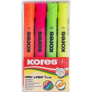 Szövegkiemelő Kores High Liner Plus 0,5-5mm 4színű készlet Írószerek KORES 36040