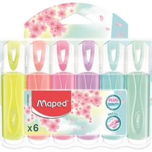 Szövegkiemelő készlet Maped Fluo Peps Quality 1-5mm 6pasztell színű Írószerek MAPED 742558