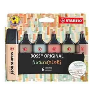Szövegkiemelő Stabilo 2-5mm, BOSS original NatureColors 6 különböző szín