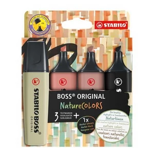 Szövegkiemelő Stabilo 2-5mm, BOSS original NatureColors 4 különböző szín