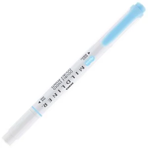 Szövegkiemelő Zebra 1,0/3,5 mm, kétvégű, Mildliner Fluorescent, kék