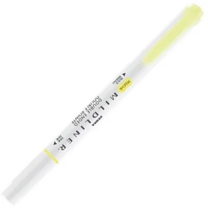Szövegkiemelő Zebra 1,0/3,5 mm, kétvégű, Mildliner Fluorescent, sárga