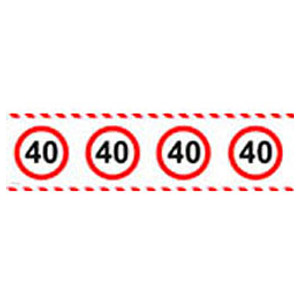 Party szalag szülinapi sebességkorlátozó 40-es
