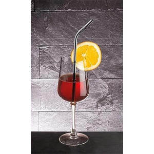 Szívószál egyenes fém 6db-os 24cm
