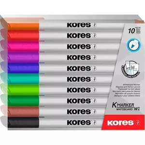 Tábla- flipchart marker Kores K-Marker 1-3mm kerek hegyű 10színű szett Írószerek KORES 22841