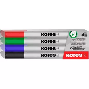 Tábla- flipchart marker Kores K-Marker 1-3mm kerek hegyű 4színű szett Írószerek KORES 22840