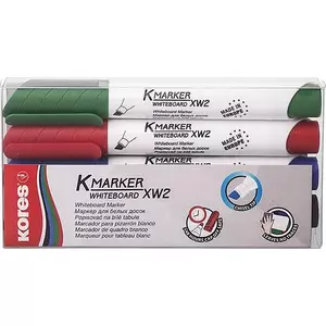 Tábla- flipchart marker Kores K-Marker 1-3mm vágott hegyű 4színű szett Írószerek KORES 20845