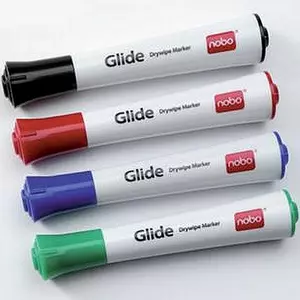 Tábla-és flipchart marker 3 mm, kúpos, NOBO Glide 4 különböző szín
