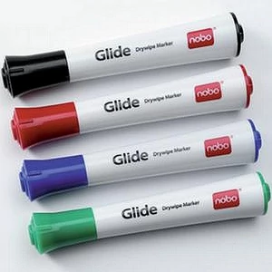 Tábla-és flipchart marker 3mm, kúpos, NOBO Glide 4 különböző szín