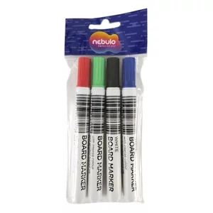 Tábla marker kúpos hegy, 4 db-os készlet kék-fekete-piros-zöld