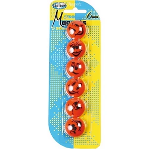 Táblamágnes 30mm színes Centrum, 6db/csomag mintás 82713