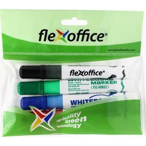 Táblamarker 4 Flexoffice WB02' 2,5mm kerek hegyű 4színű szett Írószerek FLEXOFFICE FO-WB02SET