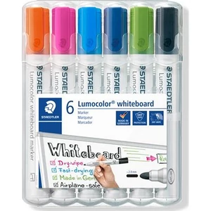 Táblamarker 6 Staedtler 2mm, kúpos Lumocolor 351 TS351WP60