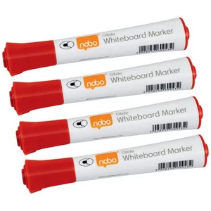Táblamarker Nobo kúpos hegyű, 2mm, 10 db Glide, piros