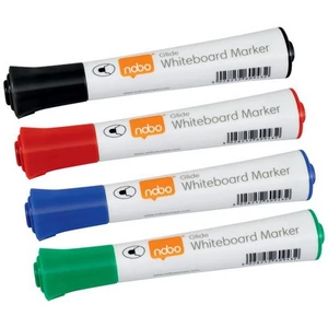 Táblamarker Nobo kúpos hegyű, 2mm, 10 db Glide, vegyes