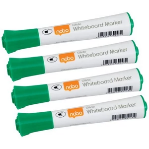 Táblamarker Nobo kúpos hegyű, 2mm, 10 db Glide, zöld