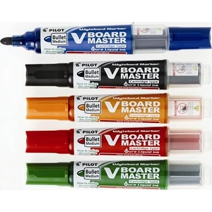 Táblamarker patronos Pilot V-Board Maste 2, 3mm kerek hegyű 5színű Írószerek PILOT WBMA-VBM-S5
