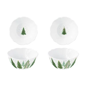 Tál Porcelán karácsonyi 2db-os, 14x6cm, dobozban Festive Trees
