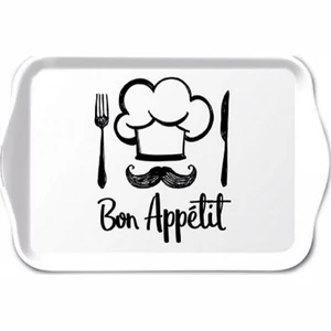 Tálca Ambiante kicsi Chef white műanyag kistálca 13x21cm