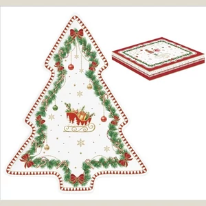 Tálca porcelán 20,5x25,5cm, Magie de Noel dobozban