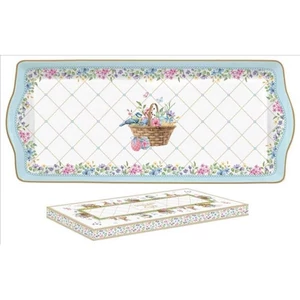 Tálca Porcelán 35x15cm spring Bloom dobozban