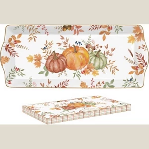 Tálca porcelán 35x15cm Harvest dobozban