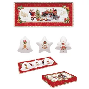 Tálca Porcelán karácsonyi 36x16cm, dobozban Christmas Memories
