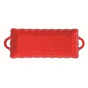 Tál Porcelán 43x16cm, Elite red Porcelántál