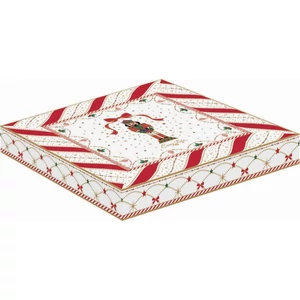 Tálca Porcelán karácsonyi 19,5cm, csillagtálca Nutcracker Twist kézzel festett dobozban